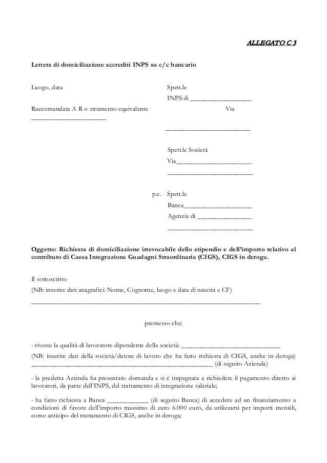 Lettera di richiesta anticipo stipendio