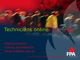 Technicians online Virginia Krumins Training and Research [email_address] 