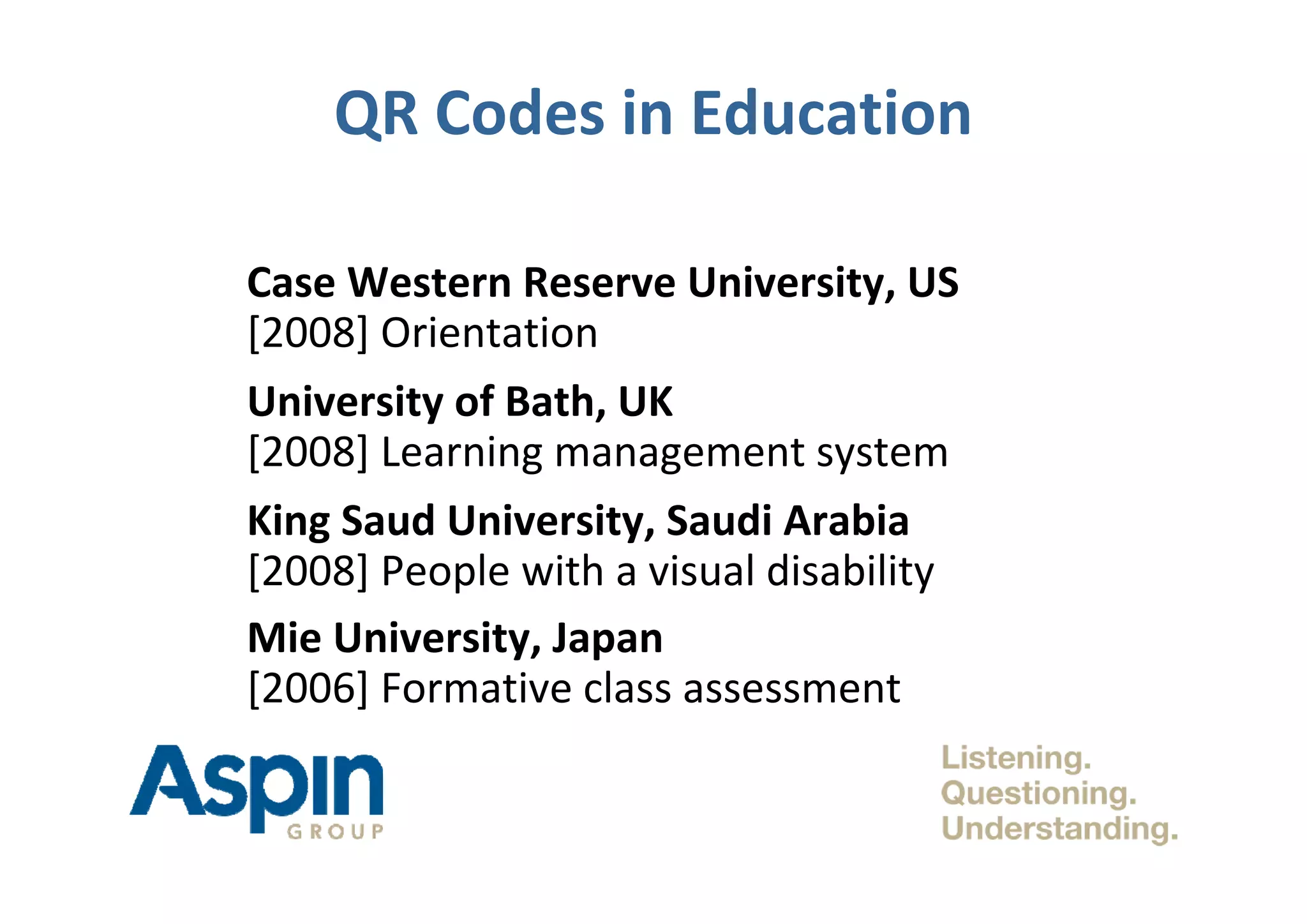 QR Codes and the Future of Next Generation mLearning