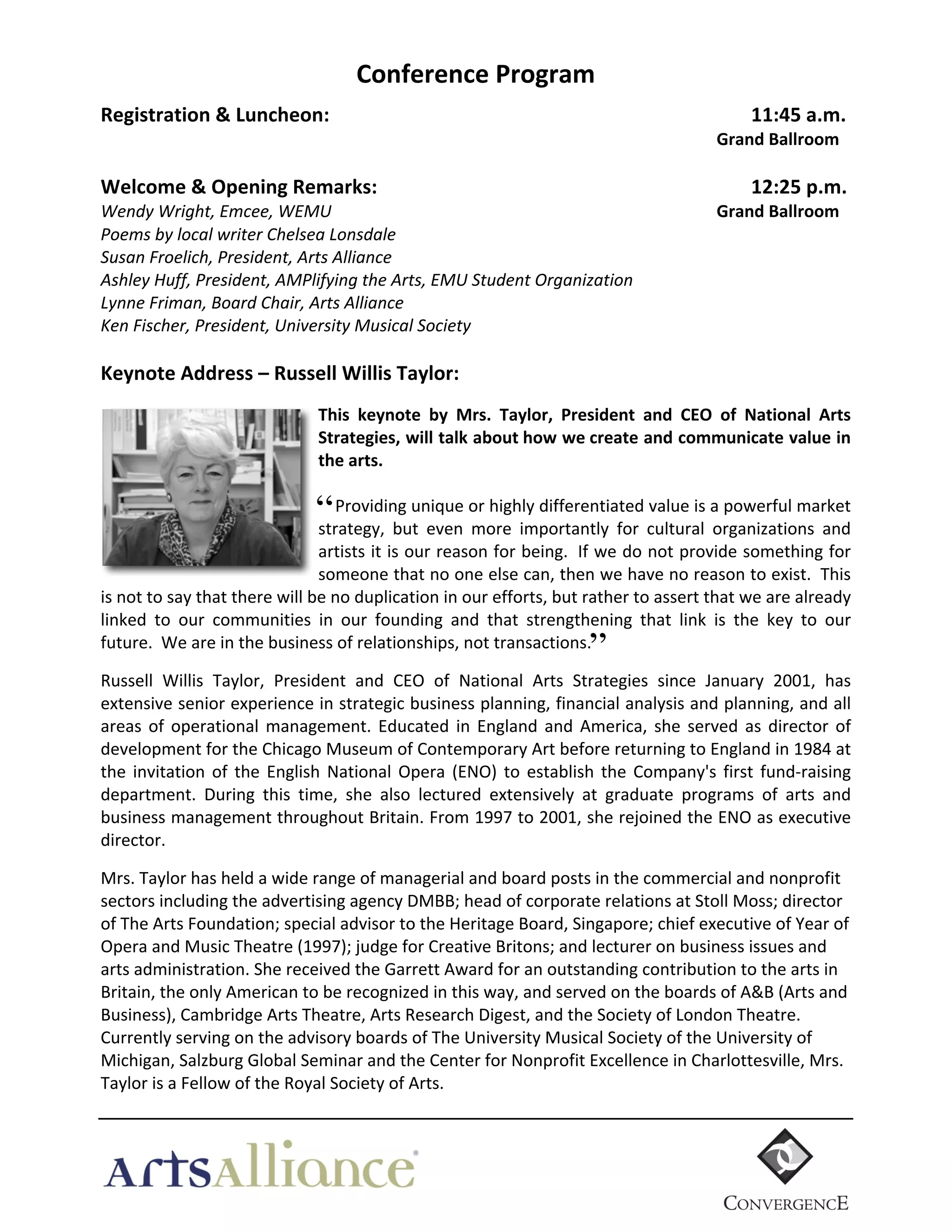 *SAMPLE* Conference Program | PDF