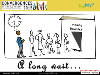 A long wait…
September 19-21, 2012   www.convergences2015.org   Without TagPay
                                                            12
 