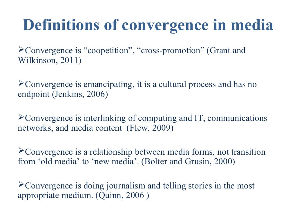 Convergence Media Paradigm Definition Starts From Mindset