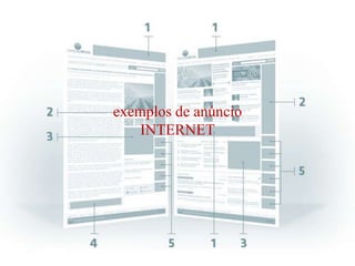 exemplos de anúncio 
INTERNET 
 