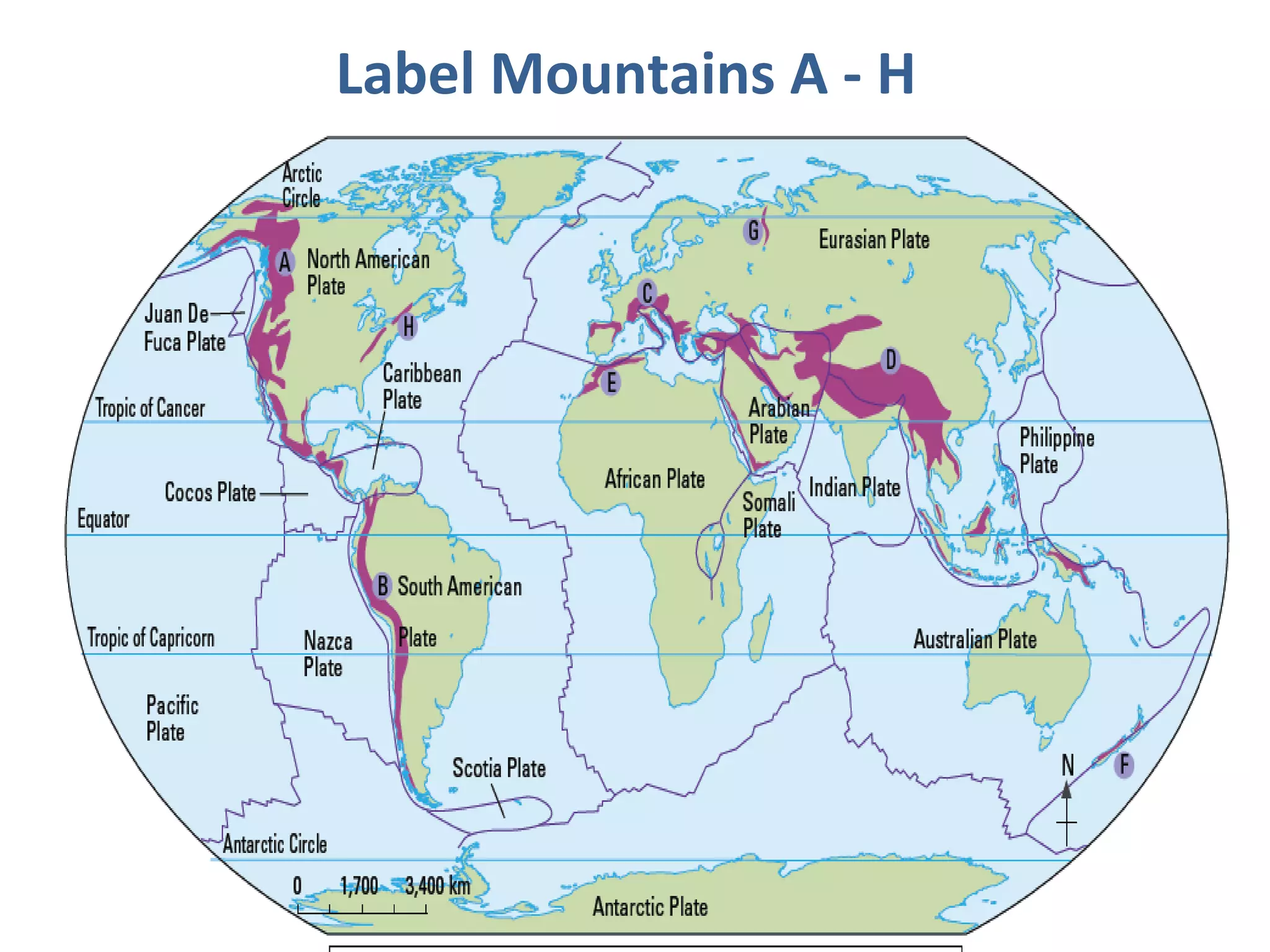 Label Mountains A - H
 