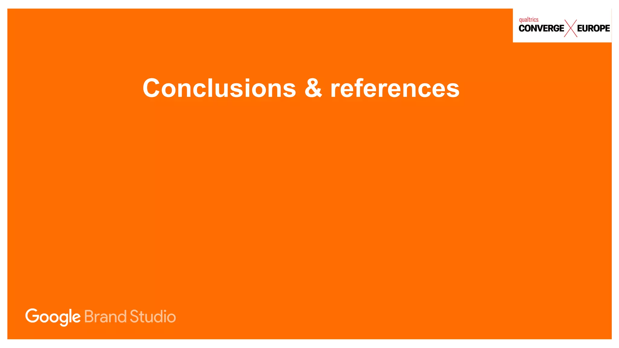 Conclusions & references
 