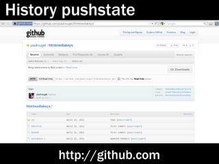History pushstate




      http://github.com
 