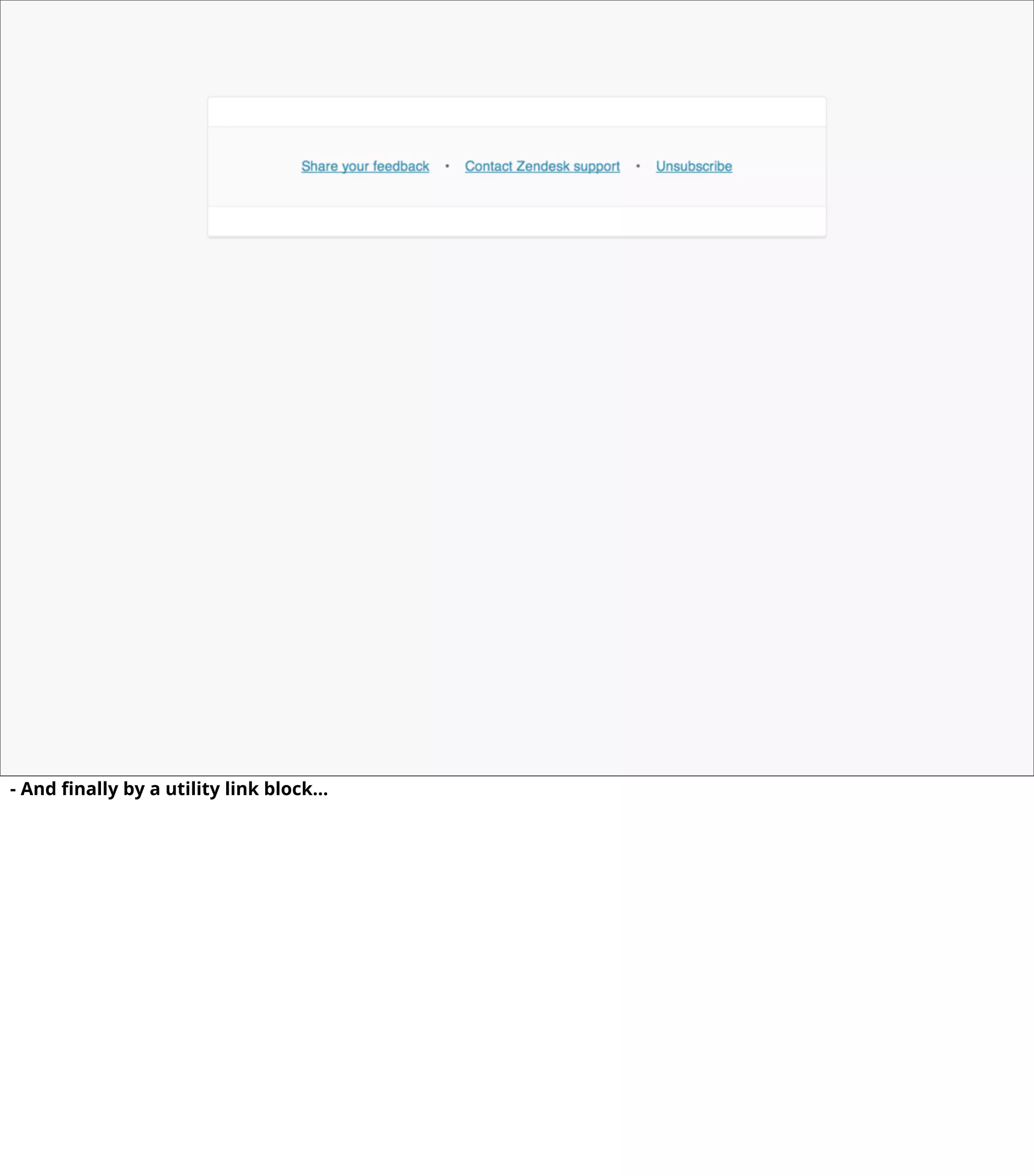 - And ﬁnally by a utility link block...
 