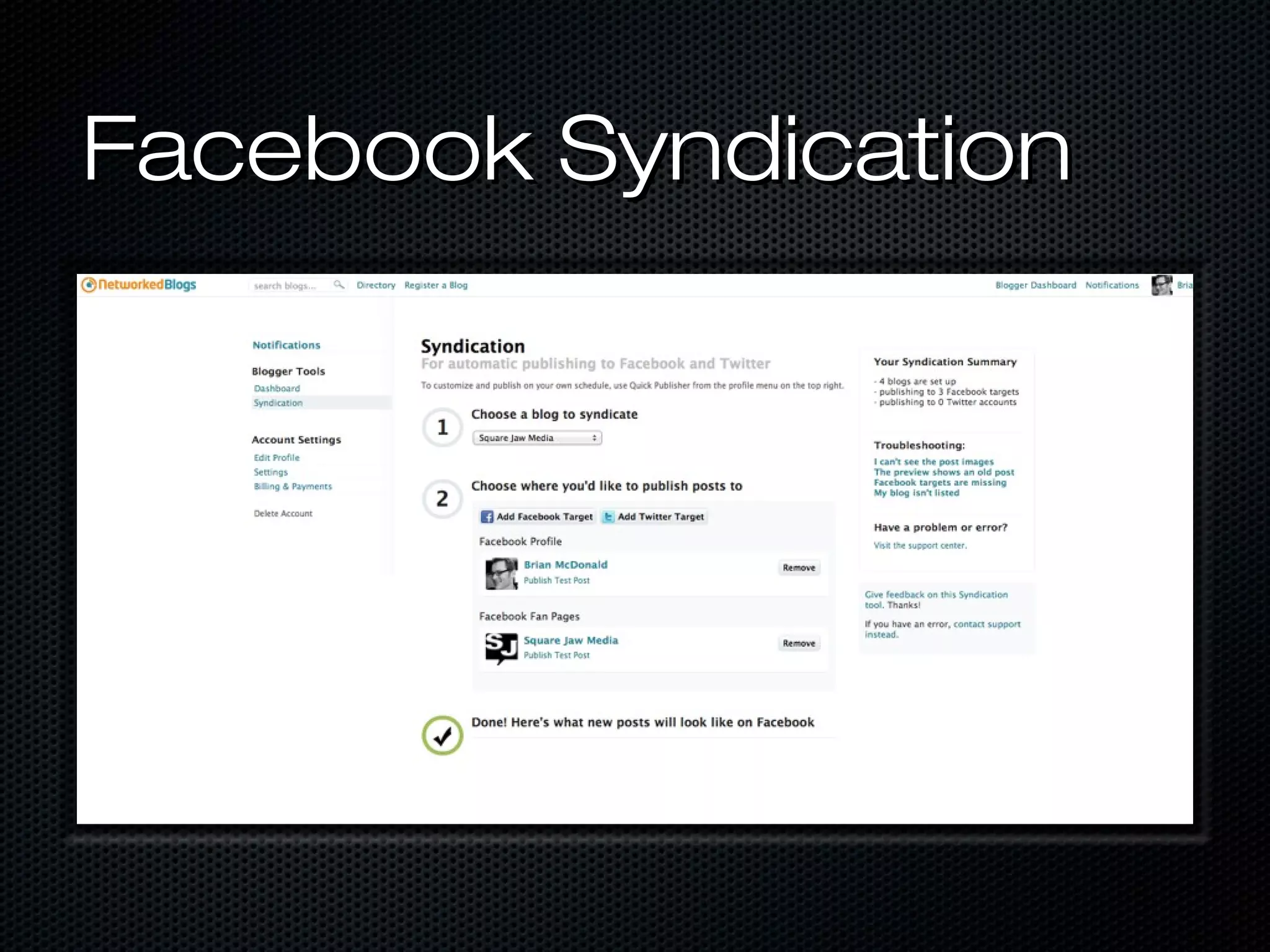 Facebook Syndication
 