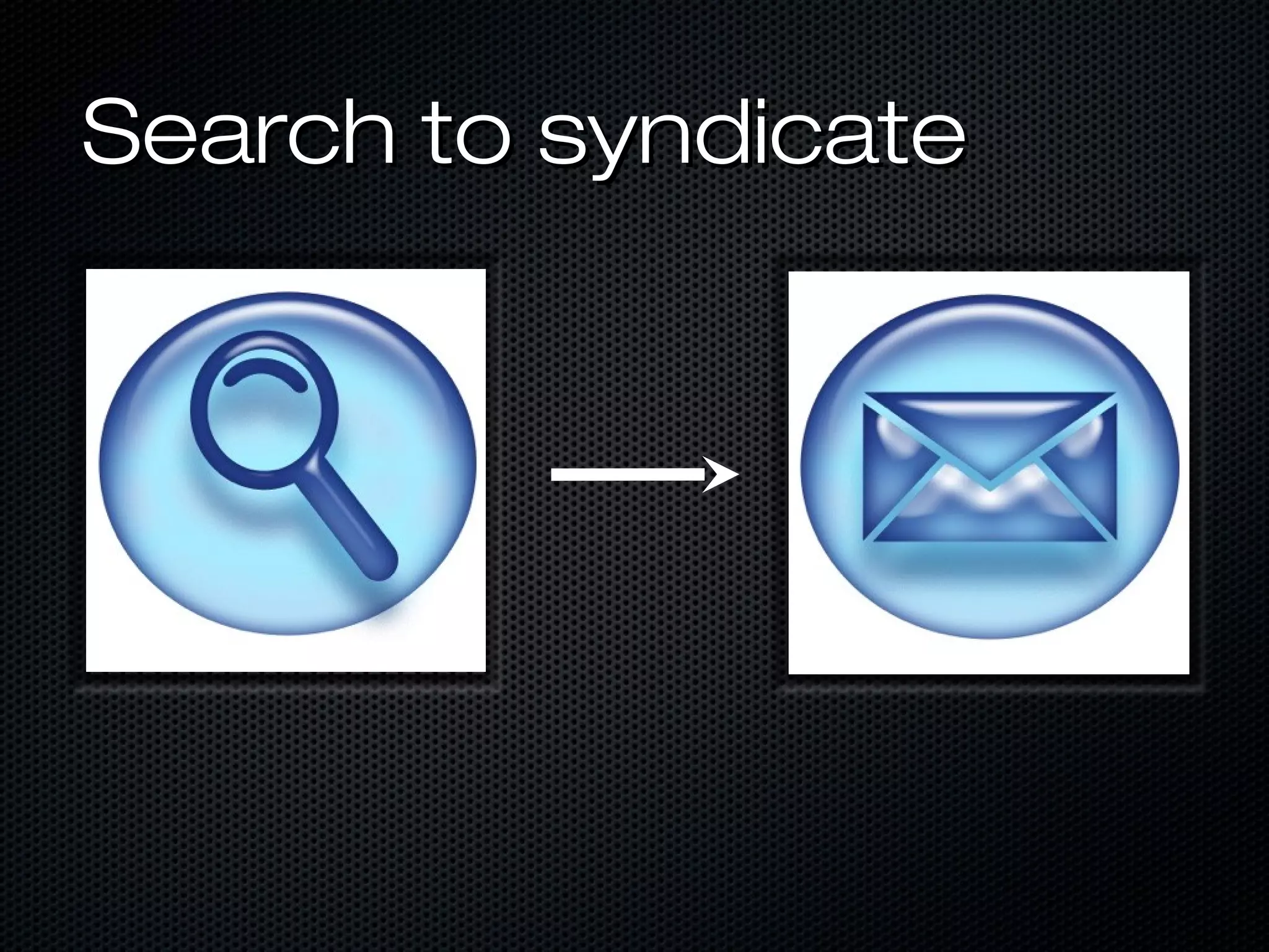 Search to syndicate
 