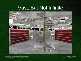 Vast, But Not Infinite 