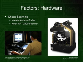 Cheap Scanning Internet Archive Scribe Kirtas APT 2400 Scanner Factors: Hardware 