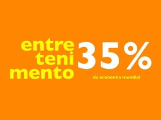 entre	

mento	

        35%	

  teni	

            da economia mundial	

 