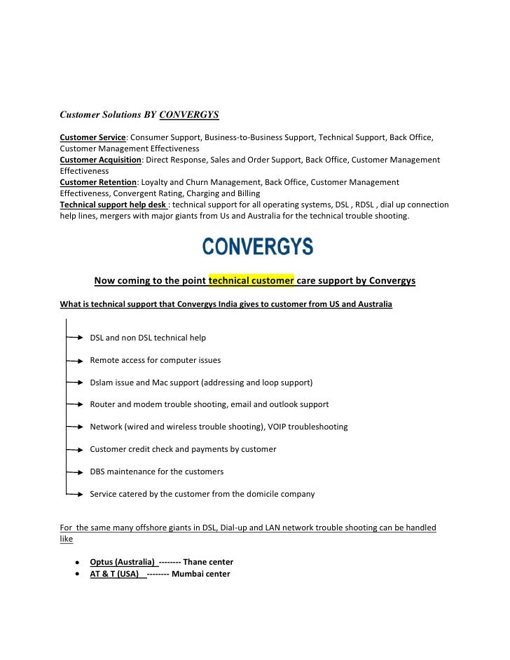 Convergys In Customer Service Pratik Negi