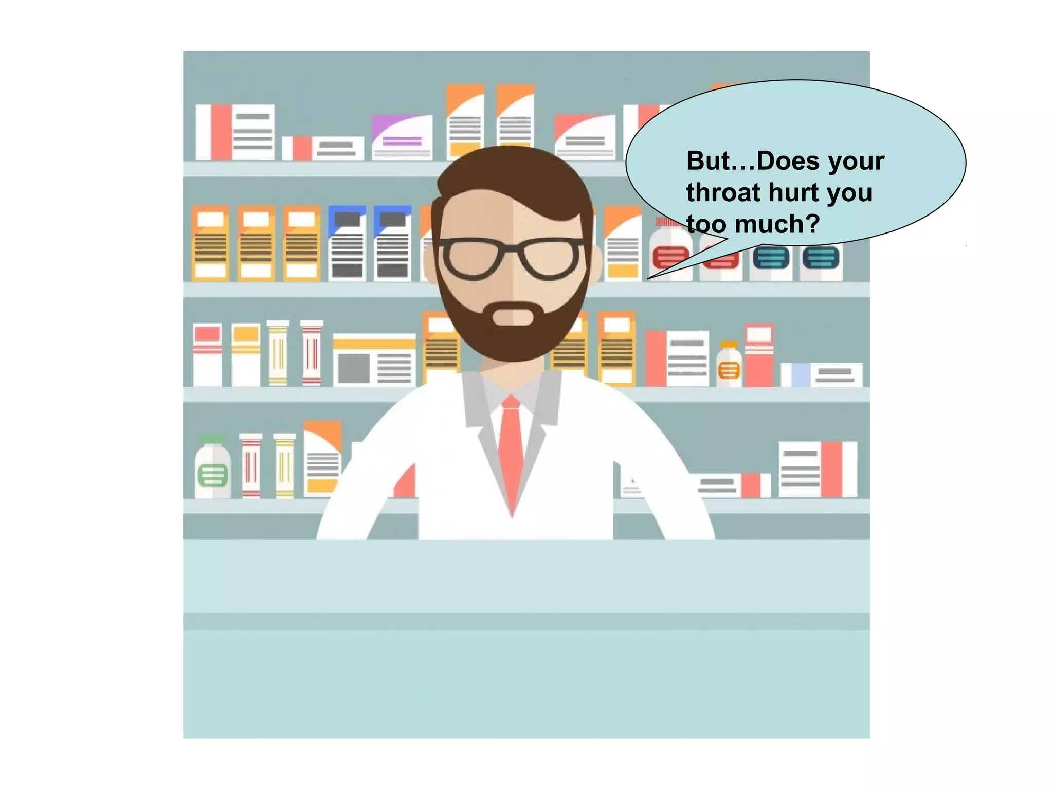 But…Does your
throat hurt you
too much?