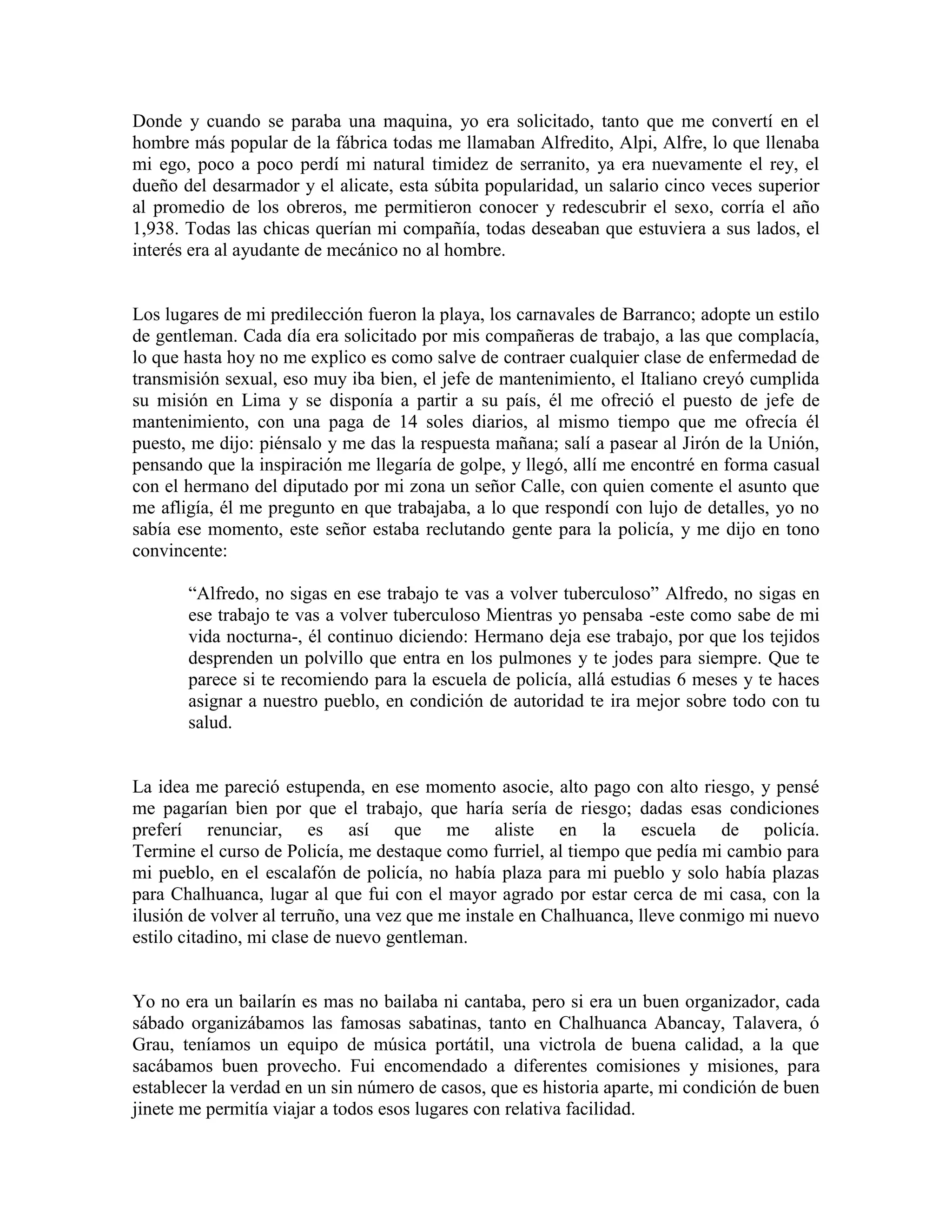 Conversando con don alfredo