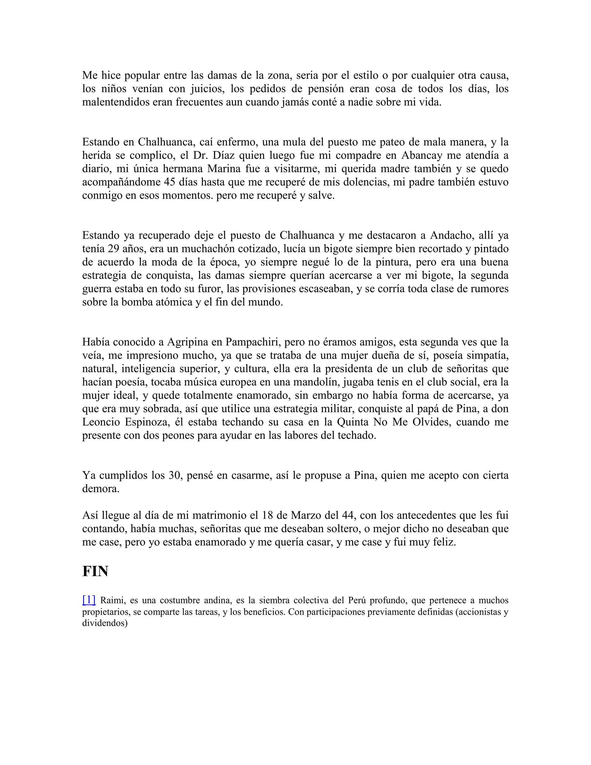 Conversando con don alfredo