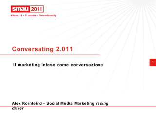 Conversating 2.011 Il marketing inteso come conversazione Alex Kornfeind  - Social Media Marketing  racing driver 