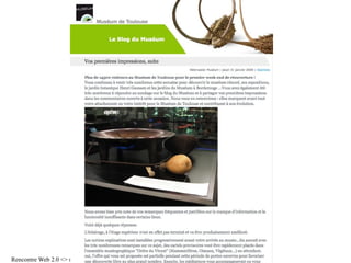 Rencontre Web 2.0 <> musées - 16 oct. 2009   Samuel Bausson – Muséum de Toulouse
 
