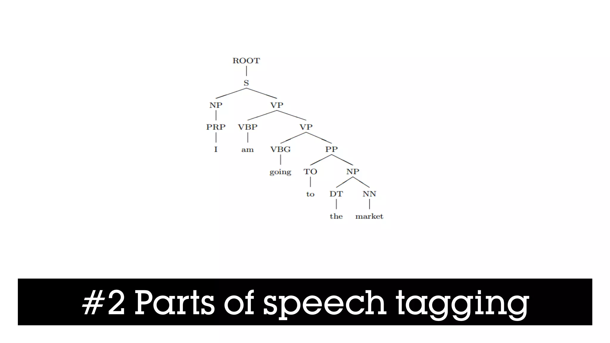 #2 Parts of speech tagging
 