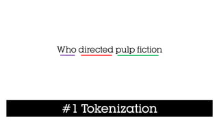 #1 Tokenization
Who directed pulp fiction
 
