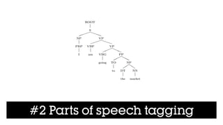 #2 Parts of speech tagging
 