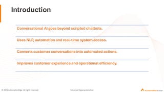 Conversational AI in Banking: Beyond Chatbots to Intelligent Workflows ...