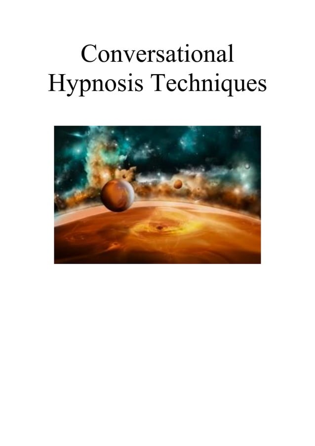 Conversational Hypnosis Techniques PDF