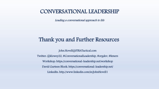 Conversational Leadership Ppt