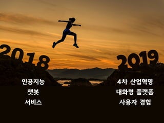 인공지능 4차 산업혁명
챗봇 대화형 플랫폼
서비스 사용자 경험
 