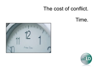 Time. The cost of conflict. 
