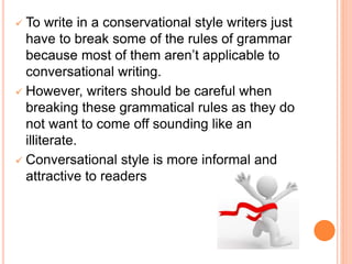 Conversational style definition cheap