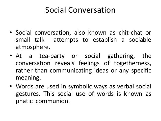 meaning for conversation