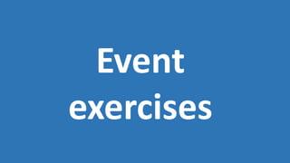 Event
exercises
 