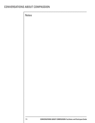 Compassion Notes Conversations About Compassion Guide | PDF