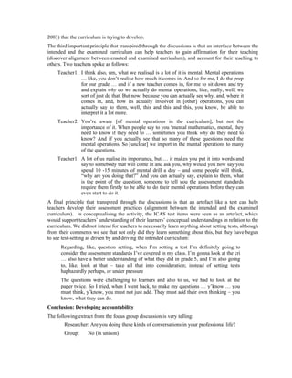 Why Try Curriculum.pdf Conversations with the Mathematics Curriculum: Testing and Teacher ...