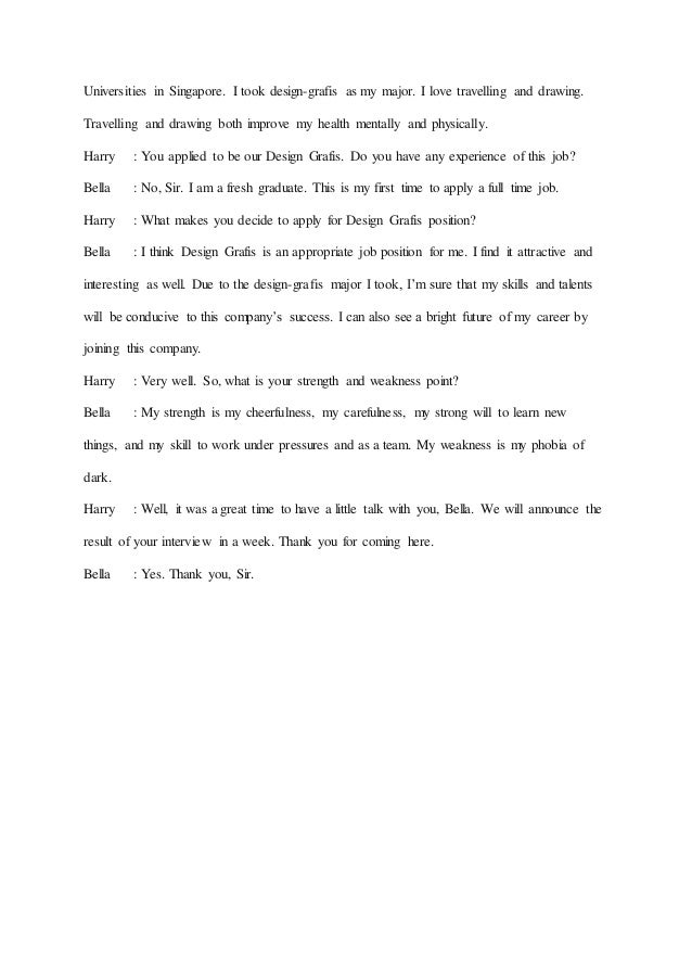 conversation to apply a new job interview conversation dialogue