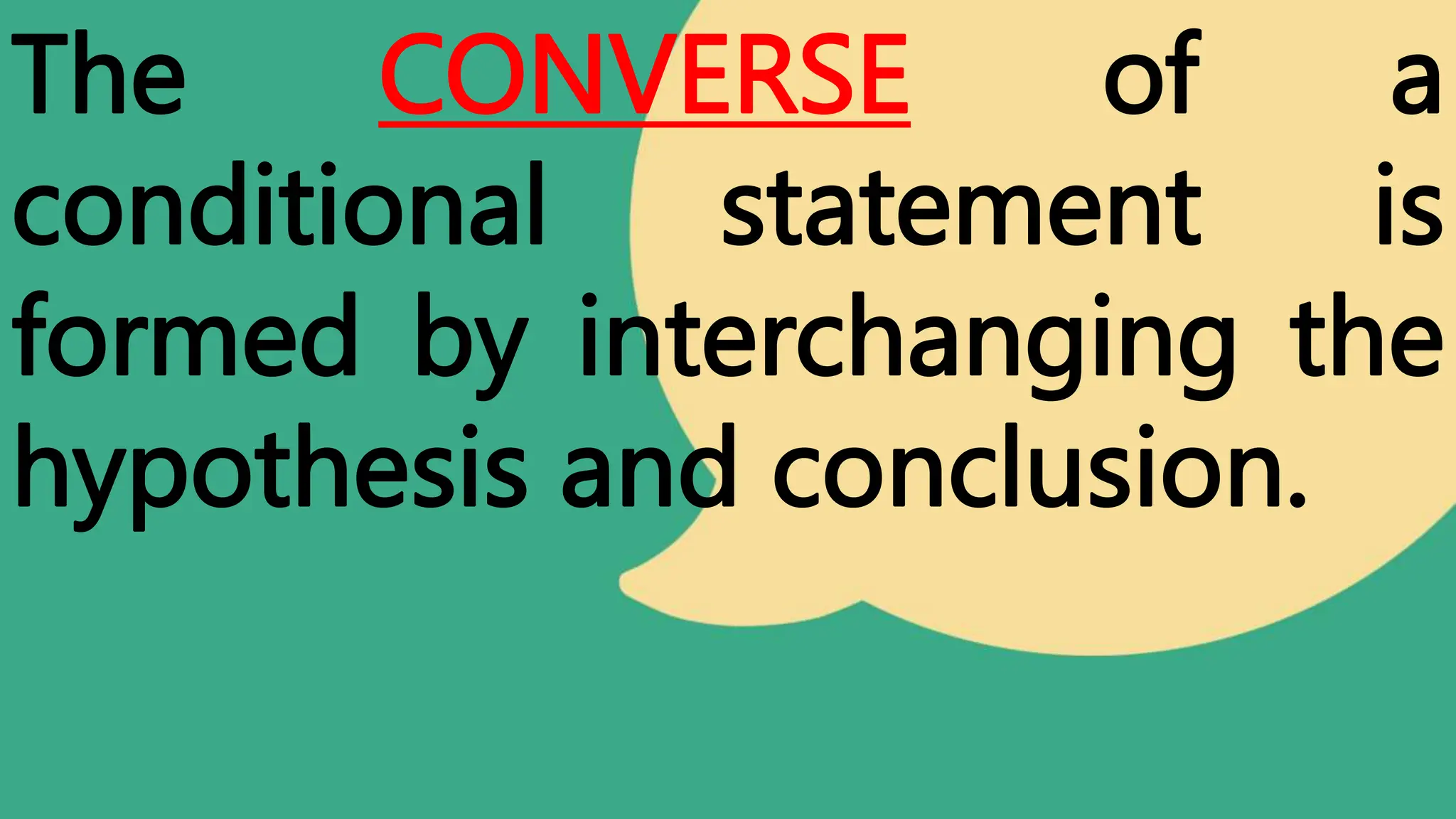 CONVERSE inverse contrapositive statement | PPTX