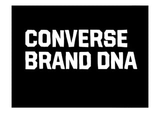 Converse brand dna