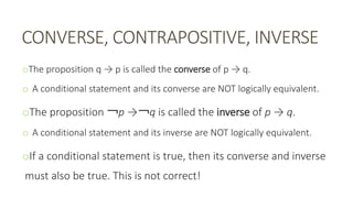 contrapositive, inverse