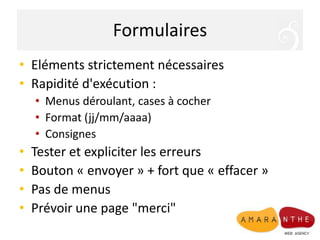 Combien de clics ?« Peu importe le nombre de fois que je dois cliquer, tant que chaque clic ne demande pas de réflexion et que le choix n'est pas ambigu »Steve Krug