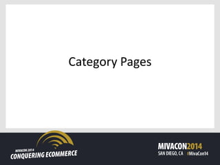 Category Pages
 