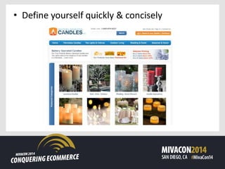 • Define yourself quickly & concisely
 