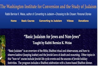 Definition of Messianic Judaism
“a movement of Jewish
congregations and groups
committed to Yeshua the
Messiah that embrac...