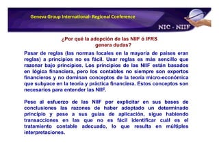 Plan de Conversion a IFRS