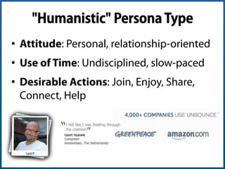 "Methodical" Persona Type
•  Attitude: Business-like, detail-oriented
•  Use of Time: Disciplined, slow-paced
•  Desirable Actions: Explore, Compare,
Evaluate, Discover, Examine
Angie Schottmuller (@aschottmuller), Three Deep Marketing
 