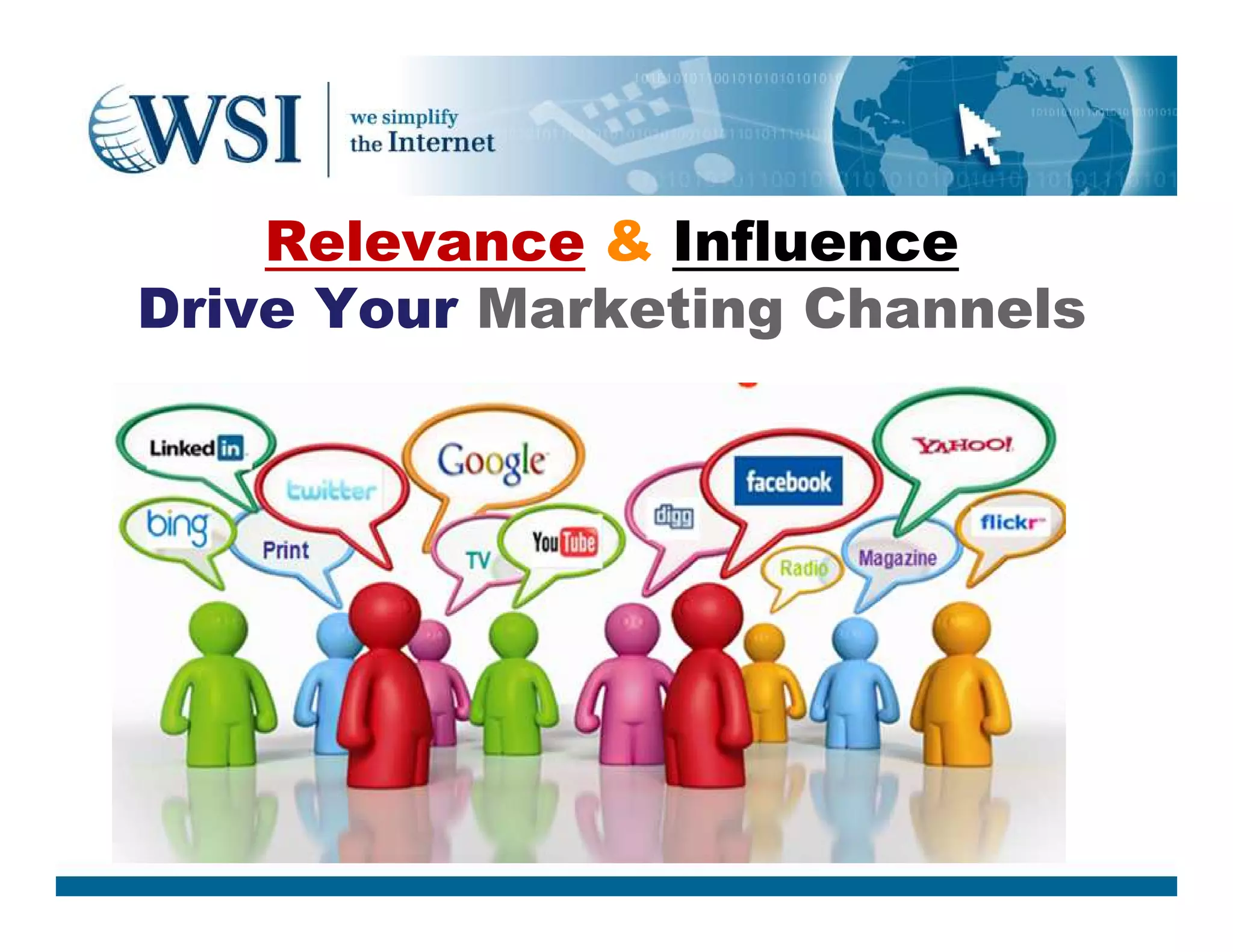Relevance &amp; Influence
Drive Your Marketing Channels
 