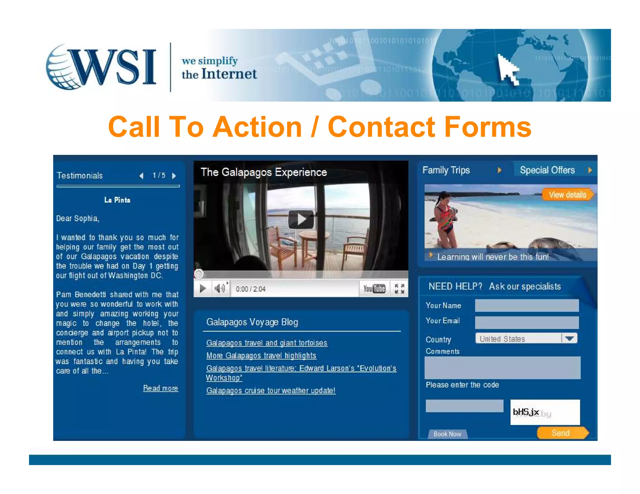 Call To Action / Contact Forms
 