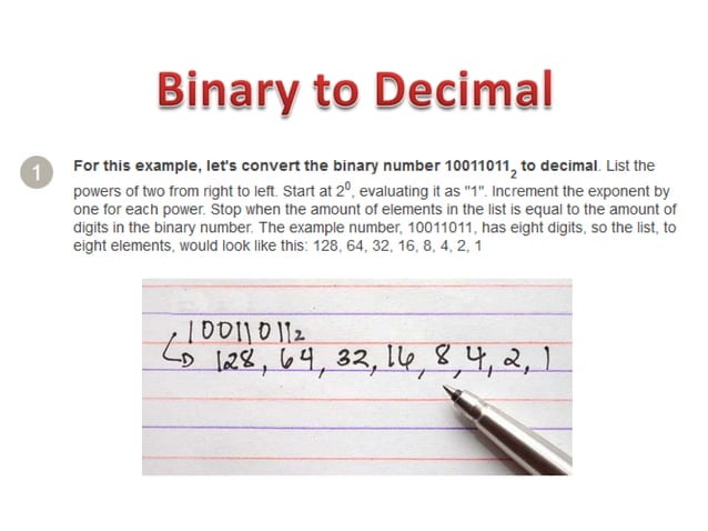 Conversion binary to decimal | PPTX | Computing | Technology & Computing