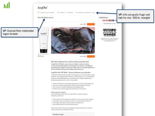 VP: Overskriften indeholder
ingen fordele
VP: Info om gratis fragt ved
køb for min. 300 kr. mangler
 