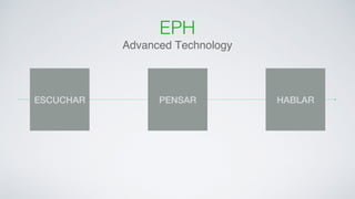 EPH ! 
Advanced Technology! 
ESCUCHAR! PENSAR! HABLAR! 
 